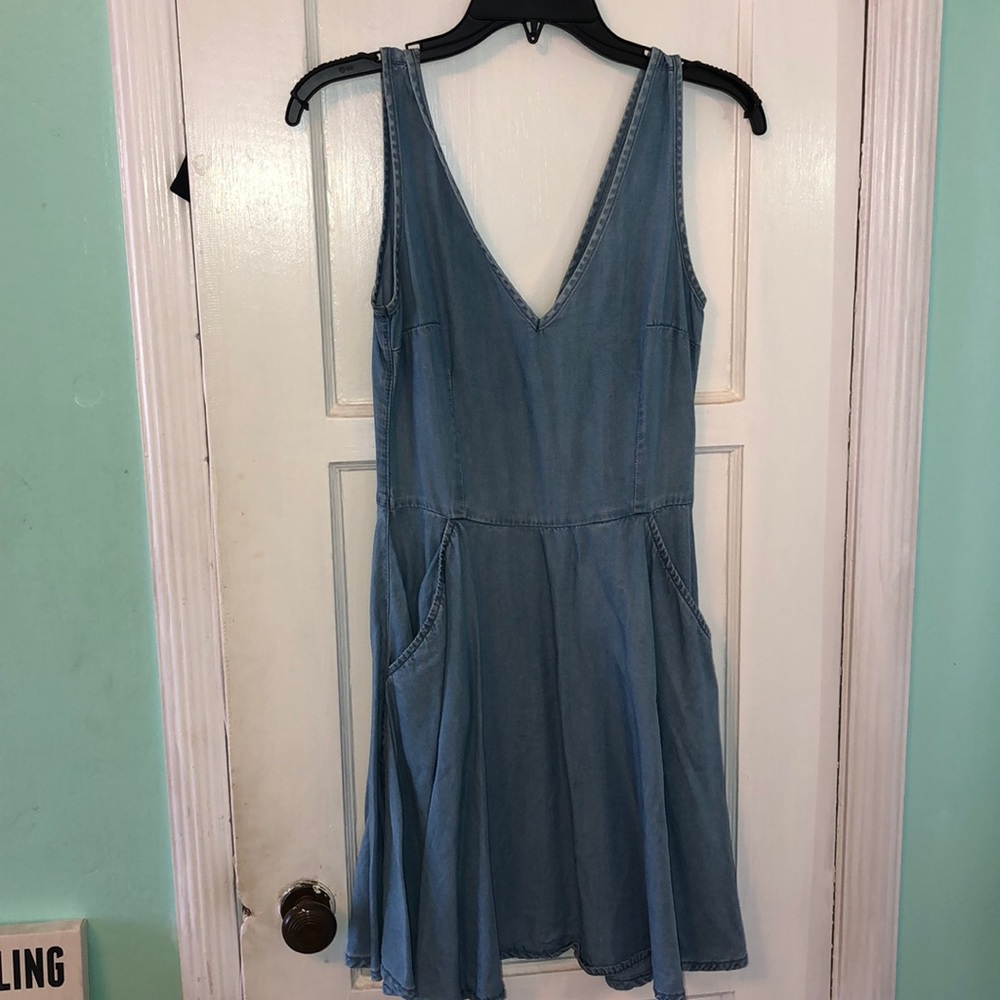 Topshop Jean Dress with Pockets